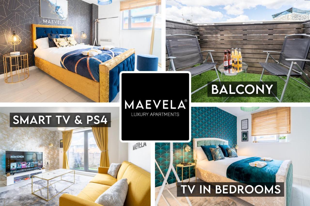 Maevela Apartments - Ultra Lavish Luxury 2 Bed Apartment City Centre - With Balcony - Free Secure Parking - Ps4 & Smart Tv'S バーミンガム エクステリア 写真